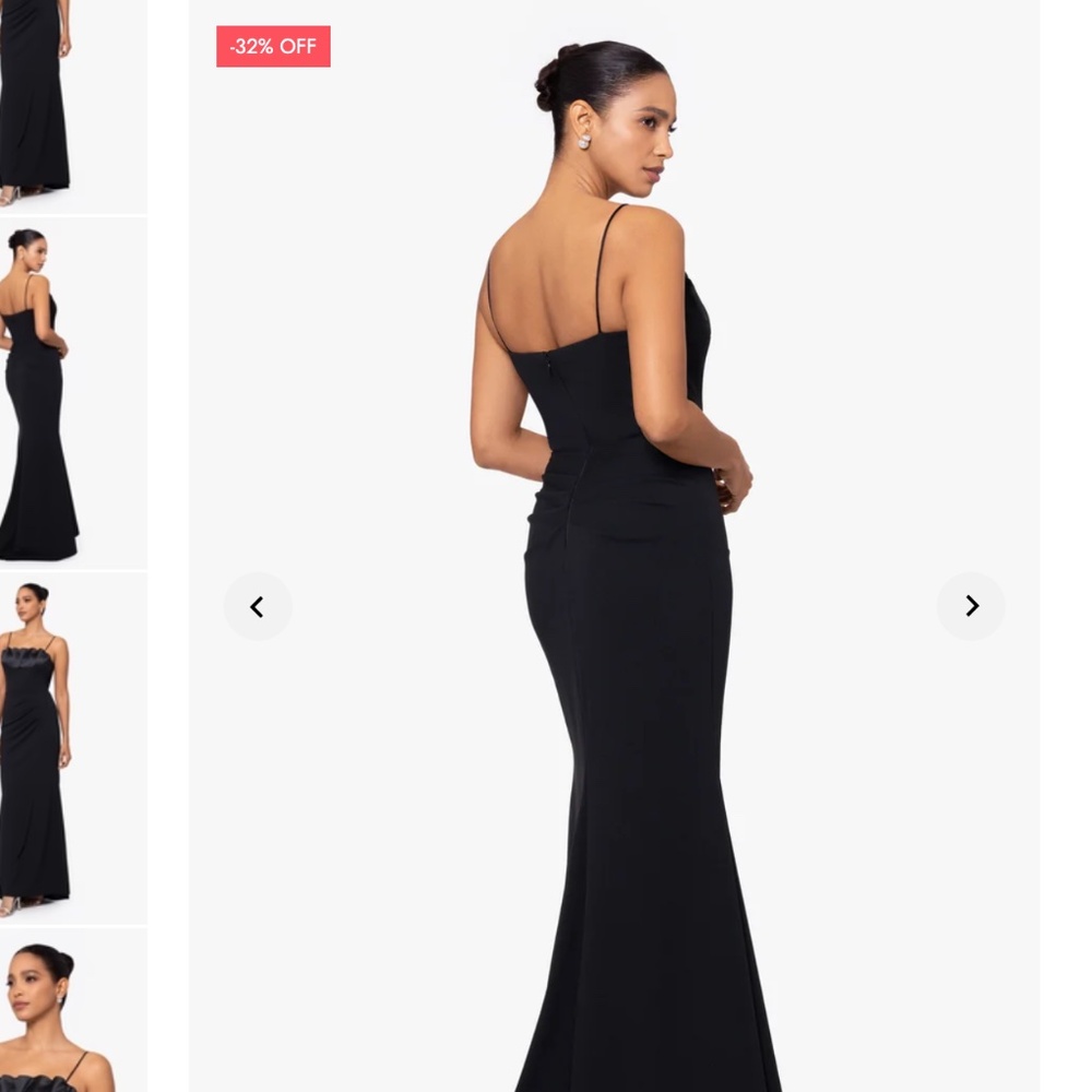 Xscape "Shay" Cowl Neck Dress 6170X Size 8 and Size 12